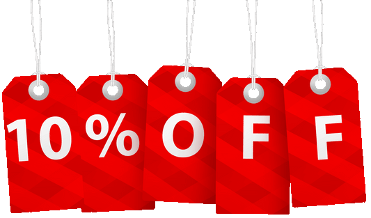 10% Off for First Order