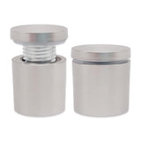 Lantee 50 Pcs 1 x 1 Inch Brushed Stainless Steel Sign Standoffs, Hollow Wall Mount Screws with Rubber Washers for Floating Acrylic Glass Panels