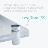 Standoff Screws for Acrylic - 1 x 2 Inch Sign Standoff Mounts Screws by Lantee, Stainless Steel, 25 x 50mm, 20 Pcs - Image 6