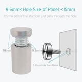 Lantee 20 Pcs 1" x 1-5/8" / 25 x 40mm Stainless Steel Standoff Hardware Mounting Screws for Acrylic Signs, Standoff Mounts Bolts for Piture Frame - Image 5
