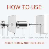 5/8 x 1-1/8 Inch Standoff Wall Mounts for Glass - Lantee 12 Pcs Stainless Steel Sign Standoff Mounting Hardware Screws, 16 x 30mm - Image 4