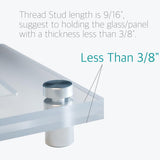 Lantee 50 Pack Stainless Steel Sign Standoffs, 1/2" x 3/4" (12 x 20mm) Wall Mount Hardware for Acrylic & Glass Signs, Floating Display Mounts for Office, Business & Commercial Signage - Image 5