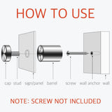 Lantee 8 Pcs Stainless Steel Standoff Screws, 19 x 70mm (3/4 x 2.75 in) Large Diameter Wall Spacers for Acrylic and Glass Displays - Image 3