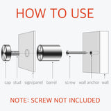3/4" x 2-3/4" Sign Standoff Screws - Lantee 20Pcs 19 x 70mm Stainless Steel Standoff Wall Mounts for Glass/Panel/Store Sign - Image 4
