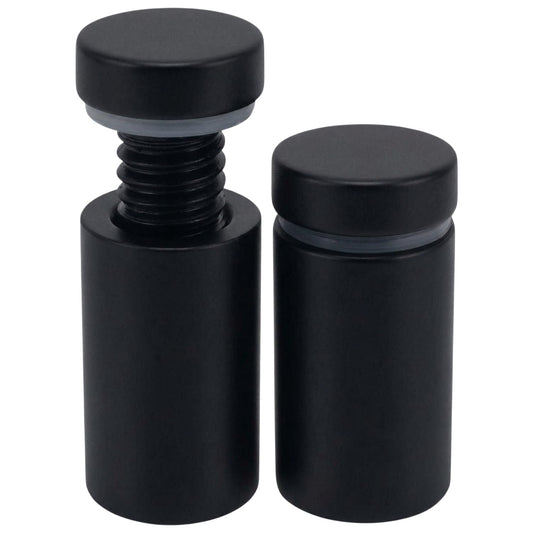 Lantee 20pcs Black Sign Standoff Screws, Stainless Steel Wall Mount Standoff Holders, Heavy Duty for 1/2" Thick Acrylic/Glass 5/8" x 1-1/8"(16x30mm)