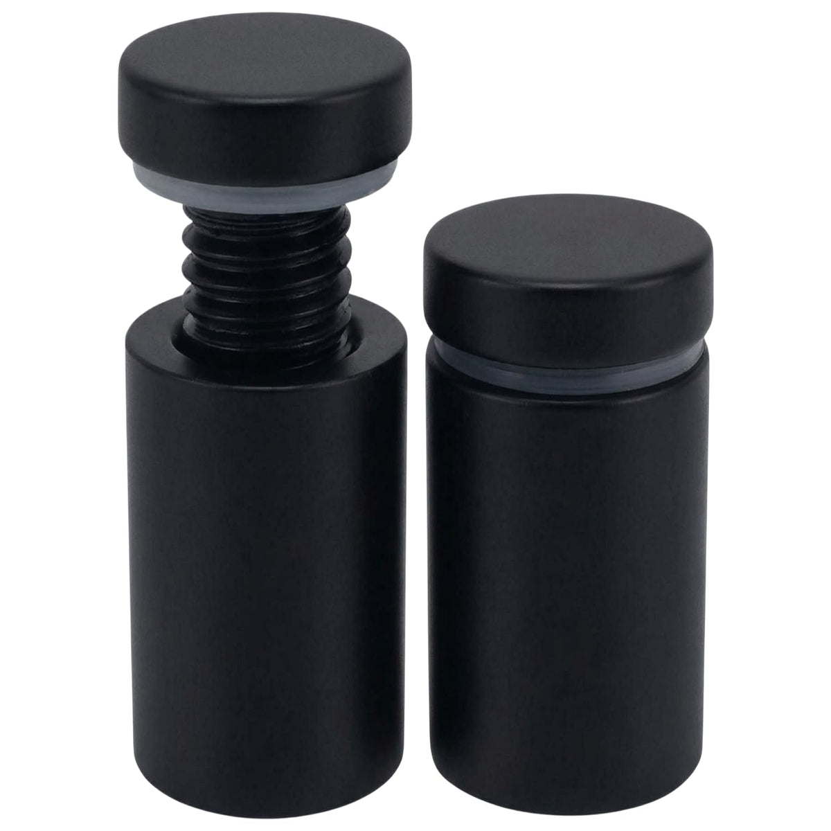 Lantee 12pcs Black Sign Standoff Screws, Stainless Steel Wall Mount Standoff Holders, Heavy Duty for 1/2" Thick Acrylic/Glass 5/8" x 1-1/8"(16x30mm)