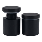 Lantee 12pcs Black Sign Standoff Screws, Stainless Steel Wall Mount Standoff Holders, Heavy Duty for 1/2" Thick Acrylic/Glass 1" x 1"(25x25mm)
