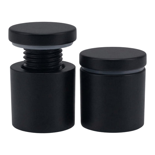 Lantee 20pcs Black Sign Standoff Screws, Stainless Steel Wall Mount Standoff Holders, Heavy Duty for 1/2" Thick Acrylic/Glass 1" x 1"(25x25mm)