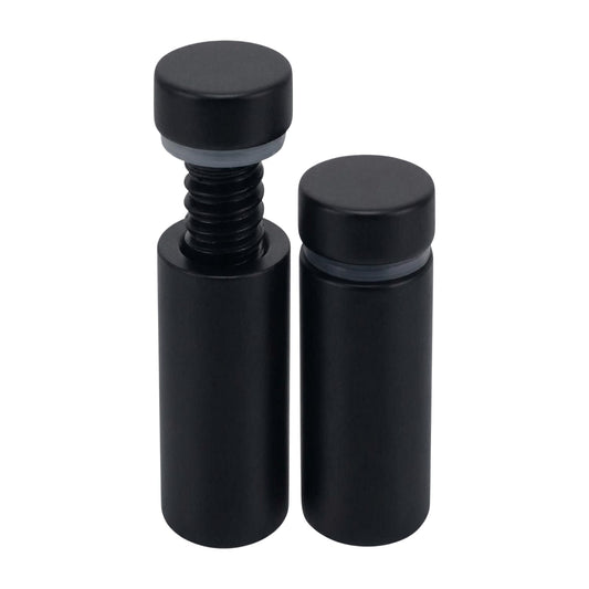 Lantee 8pcs Black Sign Standoff Screws, Stainless Steel Wall Mount Standoff Holders, Heavy Duty for 1/2" Thick Acrylic/Glass 1/2" x 1-1/8"(12x30mm)