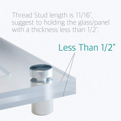 Lantee 12 Pack 3/4 x 1 Inch Sign Standoff Mounts, Stainless Steel Glass Standoff Holder with Rubber Gaskets, Brushed Finish Advertising Hardware for Acrylic Picture Frames, Wall Mounted Display Screws - Image 5