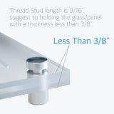 1/2 x 1 Inch Standoff Screws - Lantee 12 Pcs Stainless Steel Glass Sign Standoff Mounts Hardware Bolts 12 x 25mm - Image 5