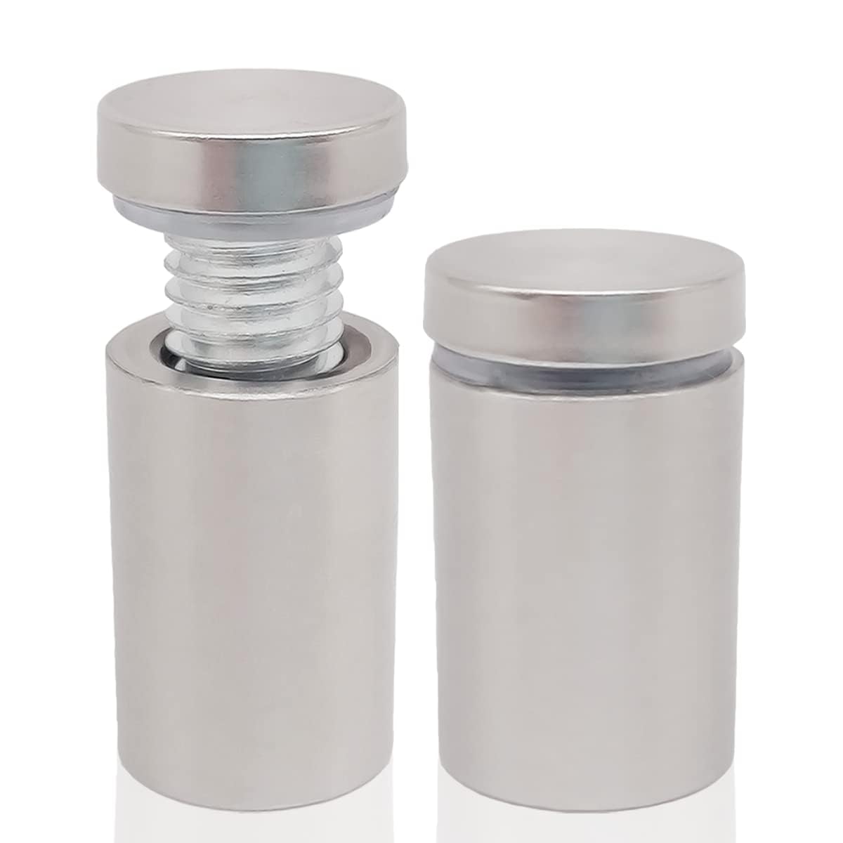 1 x 2-1/4 Inch Standoff Mounting Hardware - Lantee 8 Pcs 25 x 60mm Stainless Steel Standoff Wall Mounts for Acrylic/Glass/Panel/Store Sign