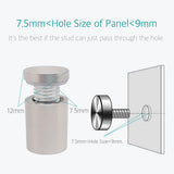 1/2 x 1 Inch Standoff Screws - Lantee 12 Pcs Stainless Steel Glass Sign Standoff Mounts Hardware Bolts 12 x 25mm - Image 4