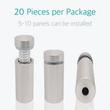 Lantee Standoff Screws - 20Pcs 3/4 x 2 Inch Stainless Steel Standoff Wall Mounts for Acrylic/Glass/Panel/Store Sign, 19 x 50mm - Image 2
