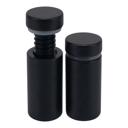 Lantee 8pcs Black Sign Standoff Screws, Stainless Steel Wall Mount Standoff Holders, Heavy Duty for 1/2" Thick Acrylic/Glass 1/2" x 1"(12x25mm)