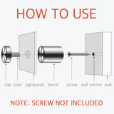 Lantee 50 Pcs 1 x 1 Inch Brushed Stainless Steel Sign Standoffs, Hollow Wall Mount Screws with Rubber Washers for Floating Acrylic Glass Panels - Image 3