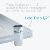 5/8 x 1-1/8 Inch Standoff Wall Mounts for Glass - Lantee 50 Pcs Stainless Steel Sign Standoff Mounting Hardware Screws, 16 x 30mm - Image 5