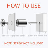 1/2 x 1 Inch Standoff Screws - Lantee 12 Pcs Stainless Steel Glass Sign Standoff Mounts Hardware Bolts 12 x 25mm - Image 3