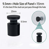 Lantee 20pcs Black Sign Standoff Screws, Stainless Steel Wall Mount Standoff Holders, Heavy Duty for 1/2" Thick Acrylic/Glass 1" x 1"(25x25mm) - Image 3