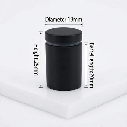 Lantee 12pcs Black Sign Standoff Screws, Stainless Steel Wall Mount Standoff Holders, Heavy Duty for 1/2" Thick Acrylic/Glass 3/4" x 1"(19x25mm) - Image 2
