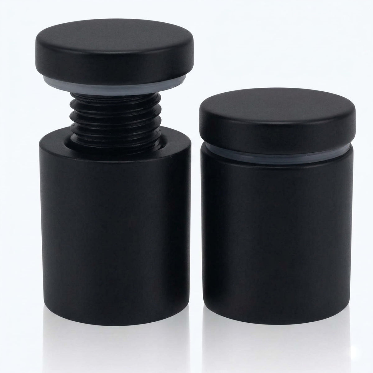 Lantee 8pcs Black Sign Standoff Screws, Stainless Steel Wall Mount Standoff Holders, Heavy Duty for 1/2" Thick Acrylic/Glass 3/4" x 1-1/8"(19x30mm)