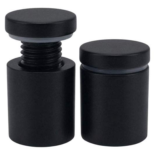 Lantee 12pcs Black Sign Standoff Screws, Stainless Steel Wall Mount Standoff Holders, Heavy Duty for 1/2" Thick Acrylic/Glass 3/4" x 1"(19x25mm)