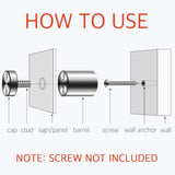 Lantee 50 Pack Stainless Steel Sign Standoffs, 1/2" x 3/4" (12 x 20mm) Wall Mount Hardware for Acrylic & Glass Signs, Floating Display Mounts for Office, Business & Commercial Signage - Image 3