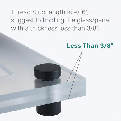 Lantee 8pcs Black Sign Standoff Screws, Stainless Steel Wall Mount Standoff Holders, Heavy Duty for 1/2" Thick Acrylic/Glass 1/2" x 1"(12x25mm) - Image 5