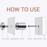 Lantee Stainless Steel Standoff Screws - 8 Pcs 3/4 x 1 Inch Advertising Sign Standoff Mounting Hardware Screws for Acrylic & Glass, 19 x 25mm - Image 4
