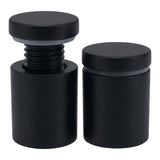 Lantee 8pcs Black Sign Standoff Screws, Stainless Steel Wall Mount Standoff Holders, Heavy Duty for 1/2" Thick Acrylic/Glass 1" x 1-1/8"(25x30mm)