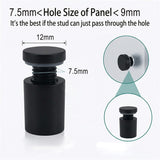 Lantee 12pcs Black Sign Standoff Screws, Stainless Steel Wall Mount Standoff Holders, Heavy Duty for 1/2" Thick Acrylic/Glass 1/2" x 1"(12x25mm) - Image 3