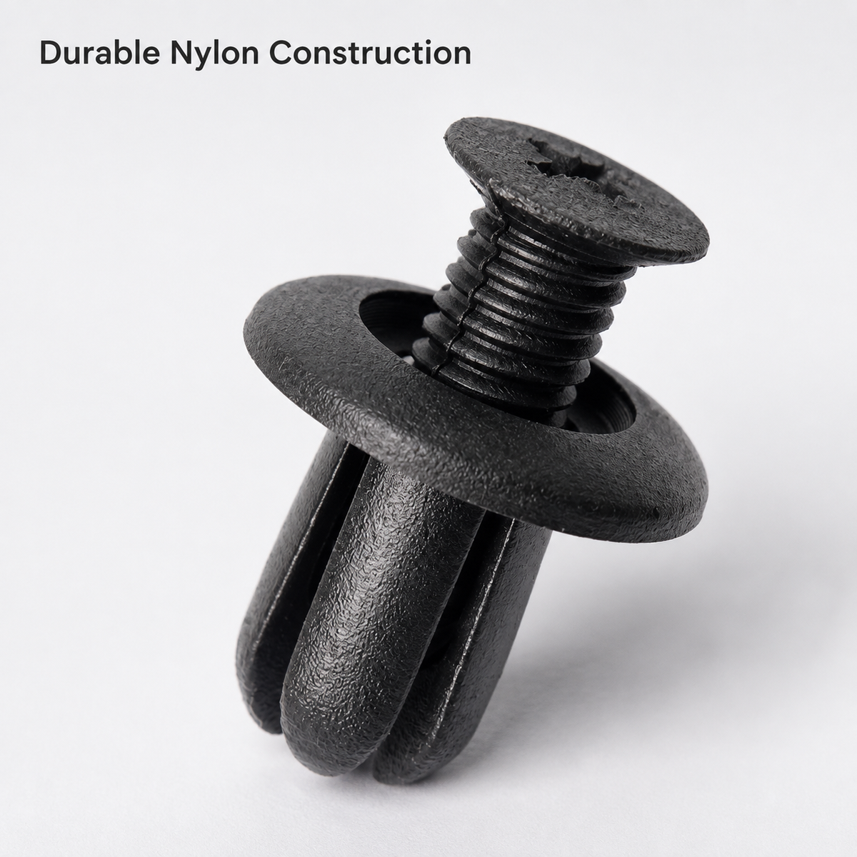 Three-step installation guide for Lantee 8mm push retainer clip