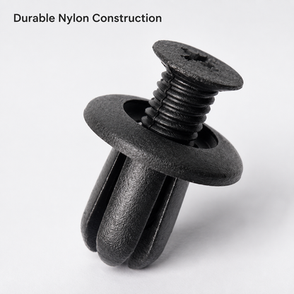 Three-step installation guide for Lantee 8mm push retainer clip