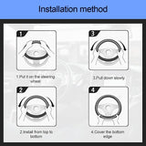 15 inch Anti-Slip Leather Car Steering Wheel Cover - Lantee
