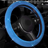 38cm  Rhinestone Diamond Non-Slip Car Steering Wheel Cover - Lantee