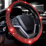 38cm  Rhinestone Diamond Non-Slip Car Steering Wheel Cover - Lantee