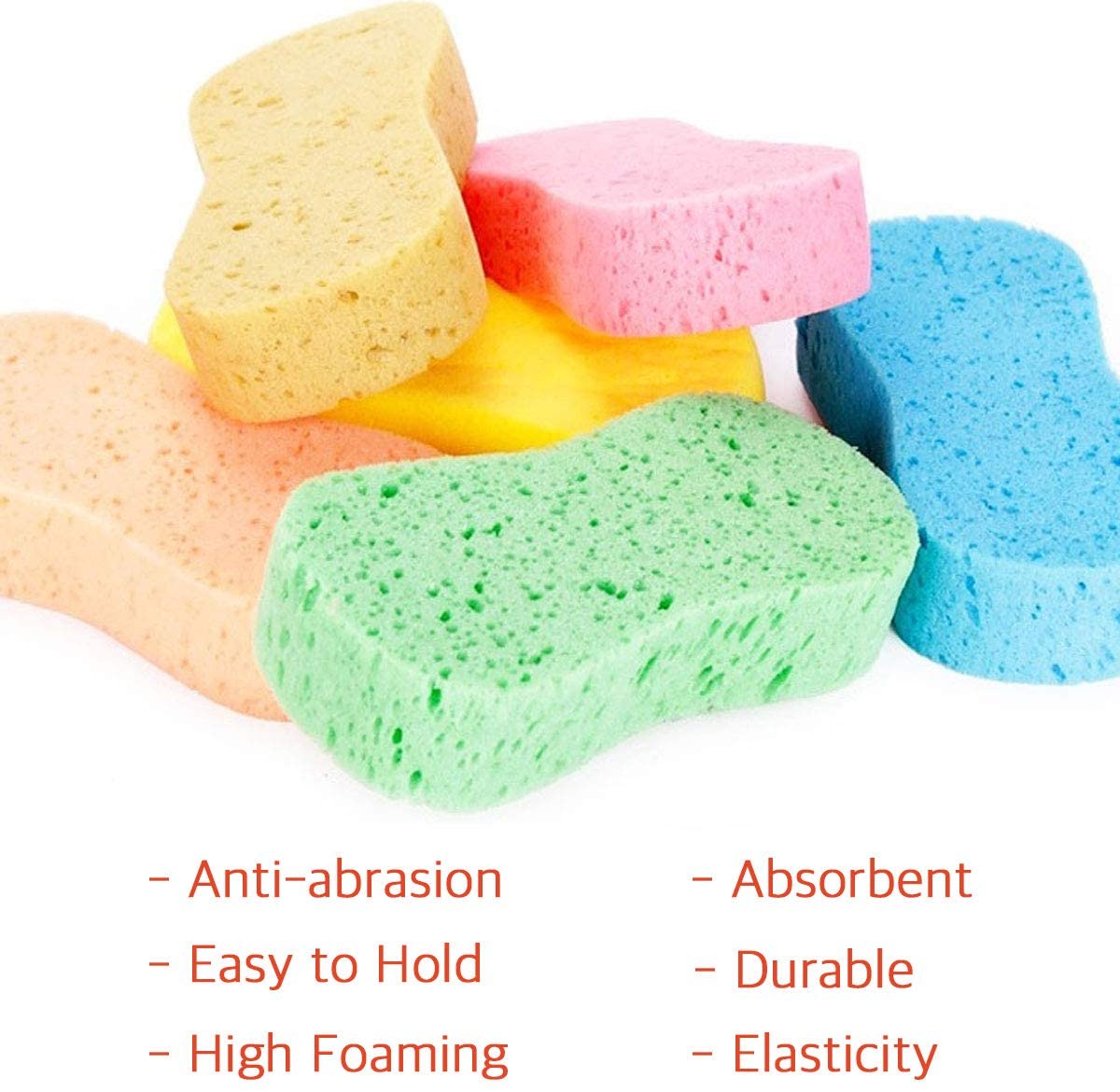 Lantee Large Sponges - High Foam Car Cleaning Washing Sponge Pad - Lantee