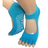 Lantee Open Foot Half Toe Non Slip Pilates Yoga Socks with Grips Cotton 4 Pack - Lantee Online Store
