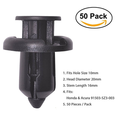 50 Pcs Car Clips and Fasteners for Honda & Acura 91503-SZ3-003 - Lantee Online Store