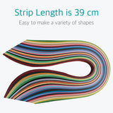 Paper Quilling Art 2080 Strips (15 inch, 26 Colors, 8 Sets) - Lantee Online Store