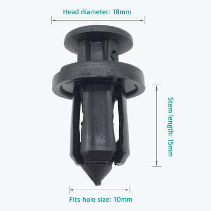Lantee 20 Pcs 10mm Bumper Push-Type Retainer Clips for Nissan 01553-09241 - Lantee Online Store
