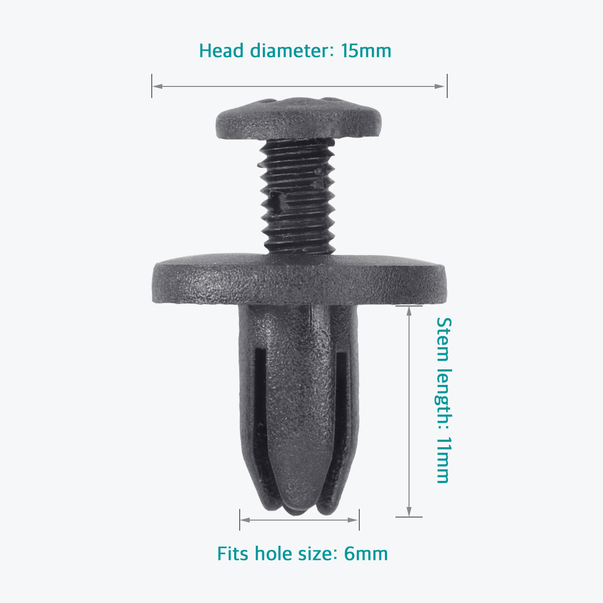 Lantee 50 Pcs 6mm Push-Type Retainer Clips for Nissan 10998-30880 - Lantee Online Store