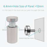 20 Pcs Wall Mount Standoff Screw Nails for Glass 12 x 30mm - Lantee Online Store
