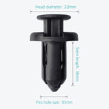 Lantee 10mm Universal Front & Rear Bumper Push-Type Retainer Clips, Pack of 50 - Lantee Online Store