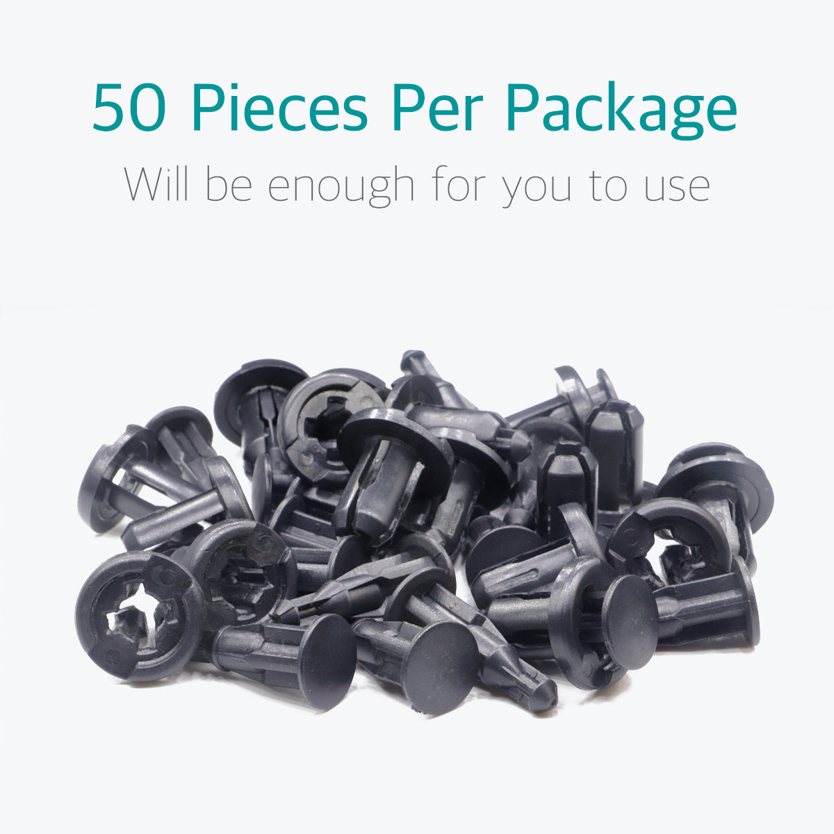 Lantee 10mm Universal Front & Rear Bumper Push-Type Retainer Clips, Pack of 50 - Lantee Online Store