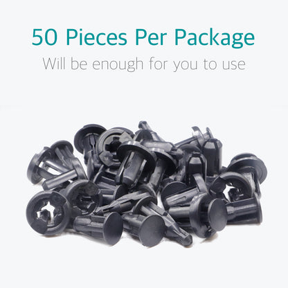 Lantee 10mm Universal Front & Rear Bumper Push-Type Retainer Clips, Pack of 50 - Lantee Online Store