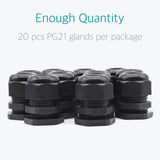 PG 21 Cable Gland - 20 Pcs Waterproof Wire Glands Connector Fitting - Lantee Online Store