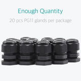 PG 11 Cable Gland - 20 Pcs Waterproof Wire Glands Connector Fitting - Lantee Online Store
