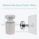 20 Pieces 19mm x 25mm Stainless Steel Advertise Glass Standoff Screws - Lantee Online Store