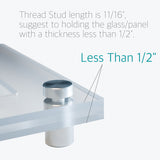 20 Pcs 16 x 25mm Stainless Steel Glass Standoff Pin Fixing Mount Bolt - Lantee Online Store